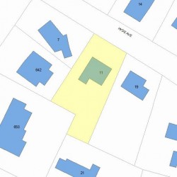 11 Hyde Ave, Newton, MA 02458 plot plan