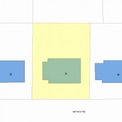 36 Nathan Rd, Newton, MA 02459 plot plan