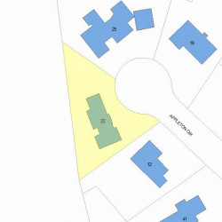 22 Appleton Cir, Newton, MA 02459 plot plan