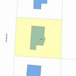 116 Upland Ave, Newton, MA 02461 plot plan