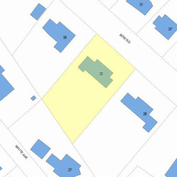 32 Bow Rd, Newton, MA 02459 plot plan