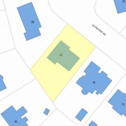 22 Considine Rd, Newton, MA 02459 plot plan