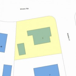3 Indiana Ct, Newton, MA 02464 plot plan