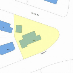 259 Ward St, Newton, MA 02459 plot plan