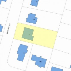 9 Manhattan Ter, Newton, MA 02465 plot plan