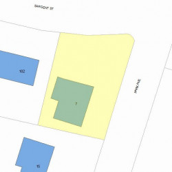 7 Park Ave, Newton, MA 02458 plot plan