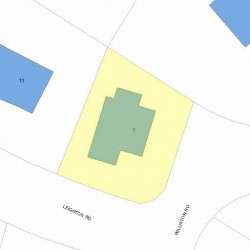 1 Leighton Rd, Newton, MA 02466 plot plan