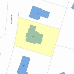 24 Druid Hill Rd, Newton, MA 02461 plot plan