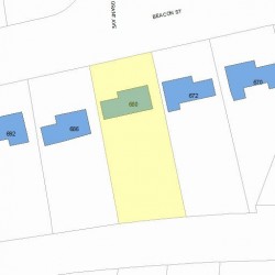 680 Beacon St, Newton, MA 02459 plot plan