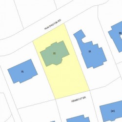 85 Huntington Rd, Newton, MA 02458 plot plan