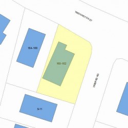 160 Washington St, Newton, MA 02458 plot plan