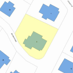 9 Billings Park, Newton, MA 02458 plot plan