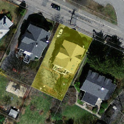 77 Woodland Rd, Newton, MA 02466 aerial view
