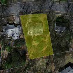 41 Roundwood Rd, Newton, MA 02464 aerial view