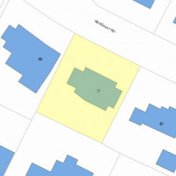 77 Mandalay Rd, Newton, MA 02459 plot plan