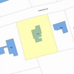 164 Highland Ave, Newton, MA 02465 plot plan