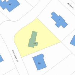 110 Countryside Rd, Newton, MA 02459 plot plan
