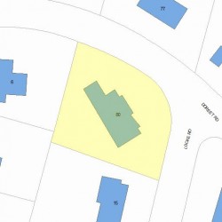 80 Dorset Rd, Newton, MA 02468 plot plan