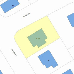 26 Chase Ave, Newton, MA 02465 plot plan