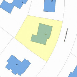 74 Meadowbrook Rd, Newton, MA 02459 plot plan