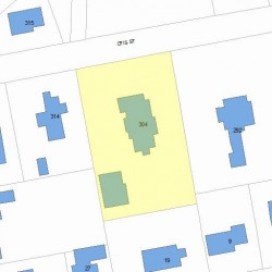 304 Otis St, Newton, MA 02465 plot plan