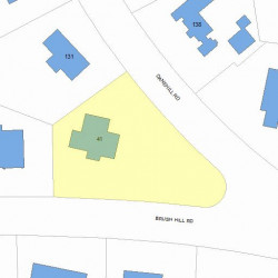 41 Brush Hill Rd, Newton, MA 02461 plot plan