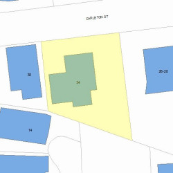 34 Carleton St, Newton, MA 02458 plot plan