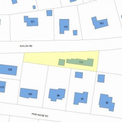 110 Avalon Rd, Newton, MA 02468 plot plan