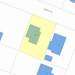 32 Endicott St, Newton, MA 02461 plot plan