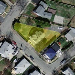 8 Mague Pl, Newton, MA 02465 aerial view