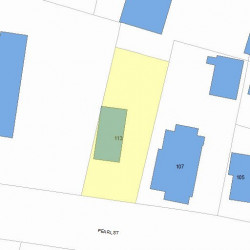 113 Pearl St, Newton, MA 02458 plot plan