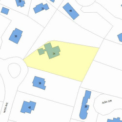 34 Hyde Ave, Newton, MA 02458 plot plan
