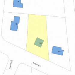 144 Concord St, Newton, MA 02462 plot plan