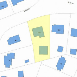 256 Ward St, Newton, MA 02459 plot plan