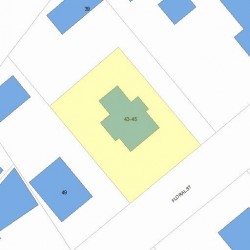 43 Floral St, Newton, MA 02461 plot plan