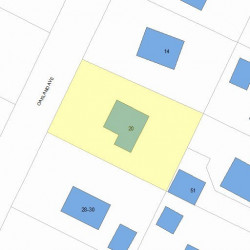 20 Oakland Ave, Newton, MA 02466 plot plan