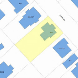 169 Chapel St, Newton, MA 02458 plot plan