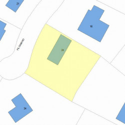 24 Pilgrim Rd, Newton, MA 02468 plot plan