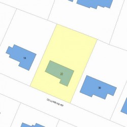 22 Columbine Rd, Newton, MA 02459 plot plan