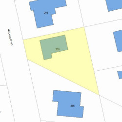 250 Woodcliff Rd, Newton, MA 02461 plot plan