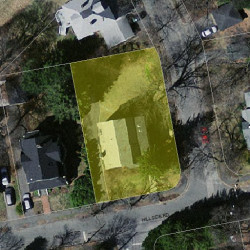 37 Hillside Rd, Newton, MA 02461 aerial view