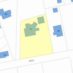 301 Otis St, Newton, MA 02465 plot plan