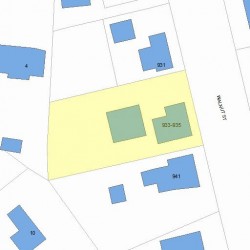 933 Walnut St, Newton, MA 02460 plot plan