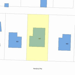 147 Oakdale Rd, Newton, MA 02461 plot plan