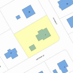 3 Winthrop St, Newton, MA 02465 plot plan