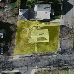 441 Ward St, Newton, MA 02459 aerial view