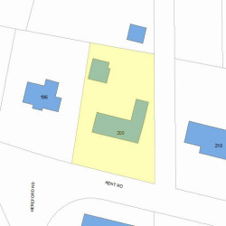 200 Kent Rd, Newton, MA 02468 plot plan