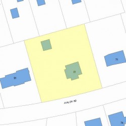 81 Avalon Rd, Newton, MA 02468 plot plan