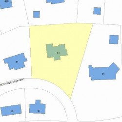 51 Montvale Rd, Newton, MA 02459 plot plan