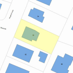 58 Falmouth Rd, Newton, MA 02465 plot plan